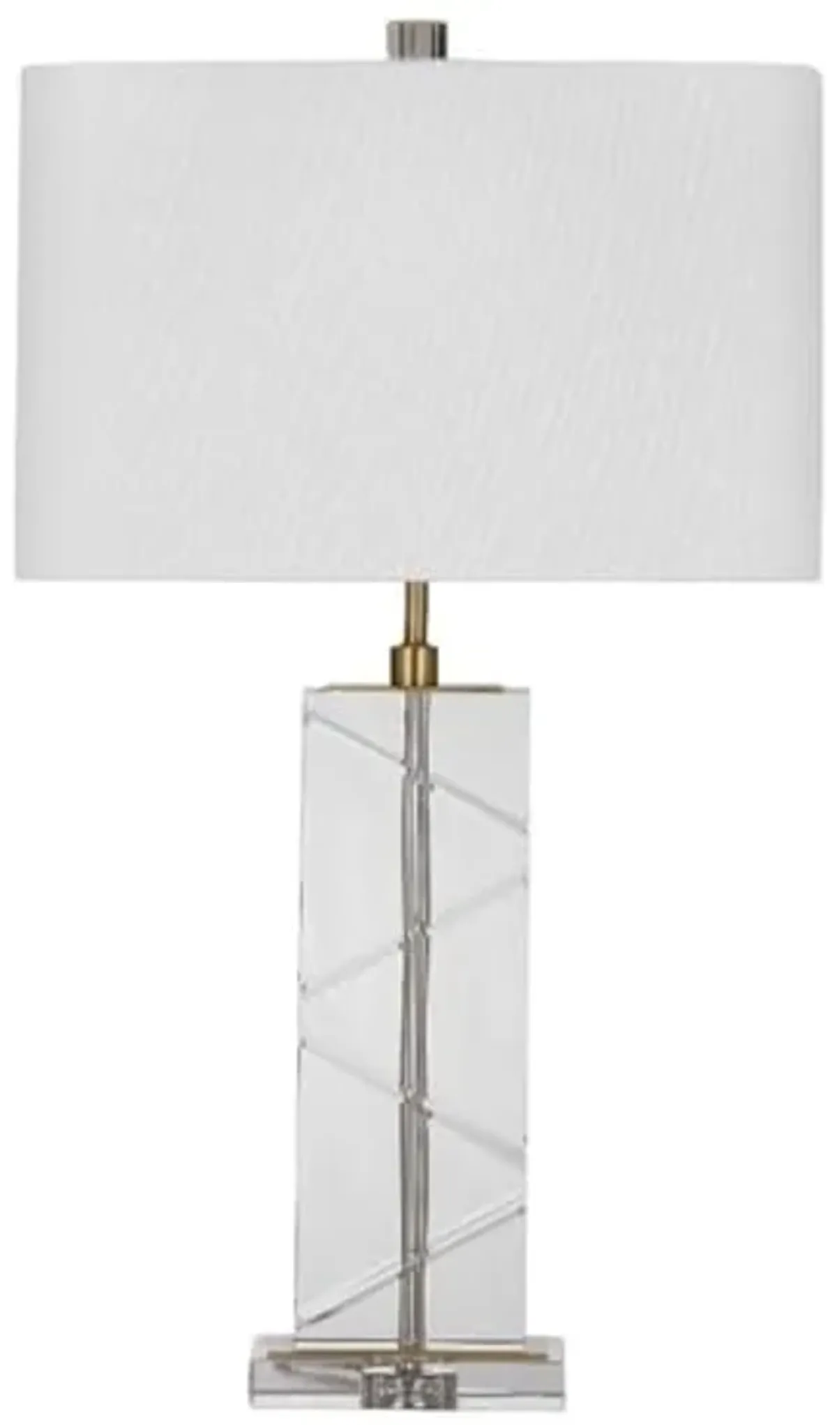 Bassett Mirror Company Sashi Table Lamp in Brass Crystal