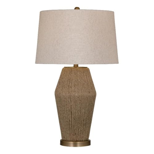 Bassett Mirror Company Palm Table Lamp in Natural Metal