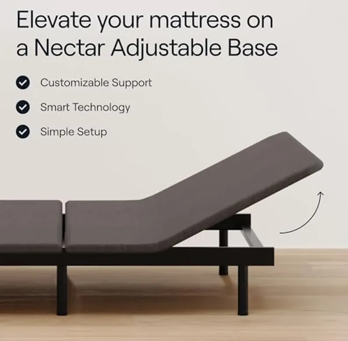 Nectar Twin XL Classic Adjustable Base & 13” Mattress - Head & Foot Incline - Medium Firm Gel Memory Foam - Cooling Tech - Wireless Remote with Memory - 365-Night Mattress Trial & Forever Warranty