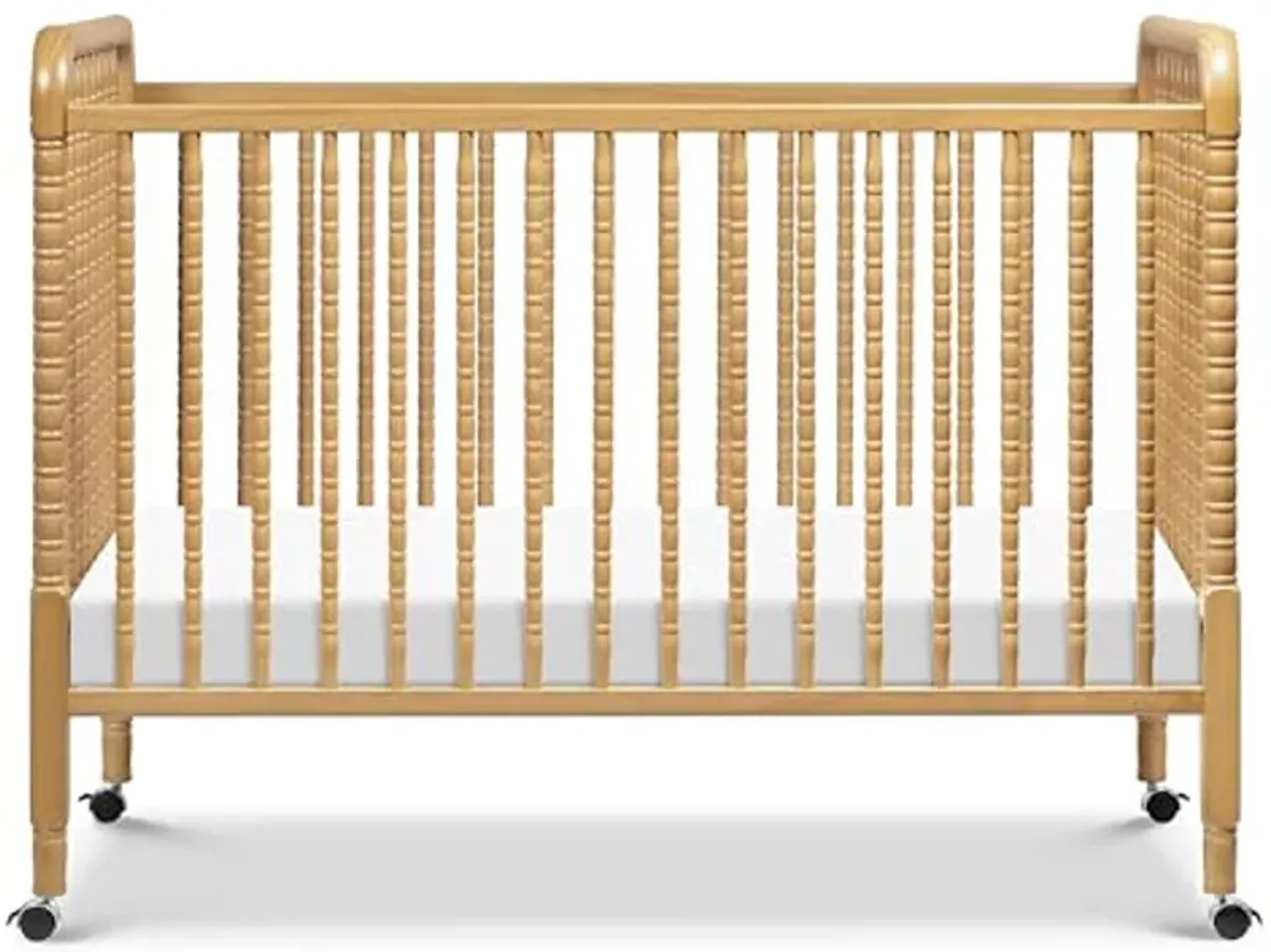 DaVinci Jenny Lind 3-in-1 Convertible Crib in Honey, Removeable Wheels, Greenguard Gold