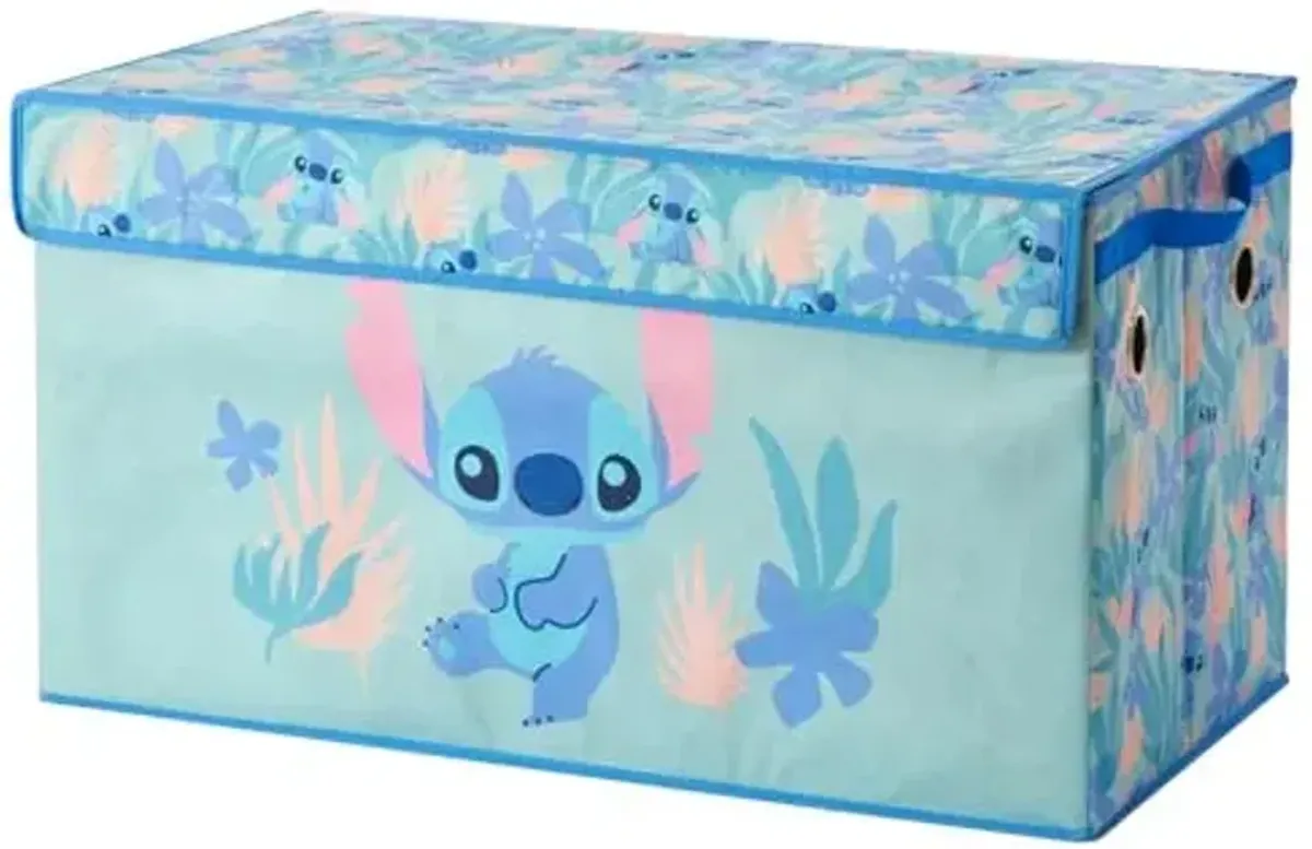 Idea Nuova Disney Stitch Collapsible Storage Trunk – Durable Organizer with Soft Lid – 28.5'' x 14.5'' x 16'' – Toy Chest & Storage Bin for Kids Bedroom, Playroom, or Nursery