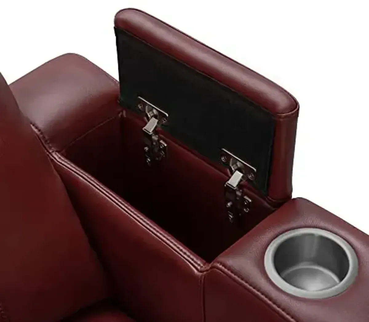 Abbyson Living Rider Power Recliner with Built-in Table, Red (Set of 4)