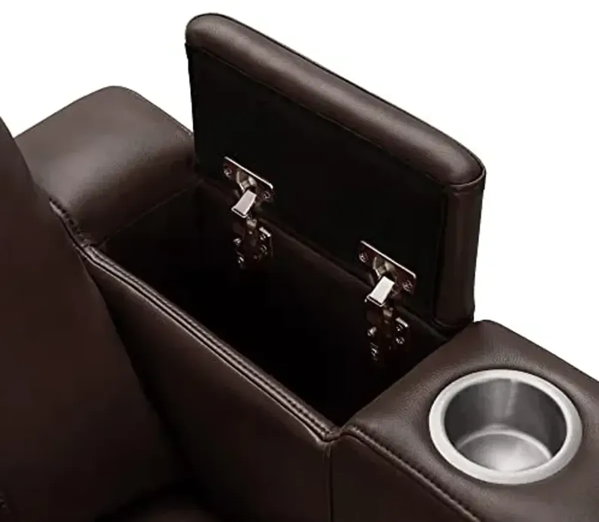 Abbyson Living Rider Power Recliner with Built-in Table, Brown (Set of 3)