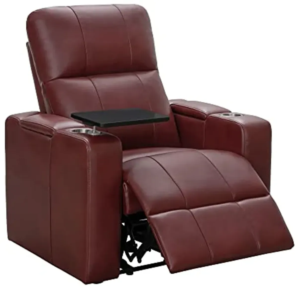 Abbyson Living Rider Power Recliner with Built-in Table, Red (Set of 2)