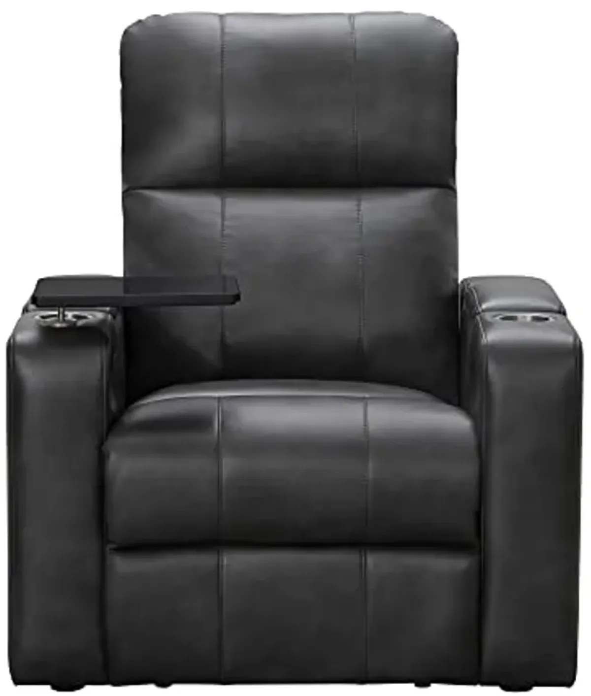 Abbyson Living Rider Power Recliner with Built-in Table, Gray (Set of 4)