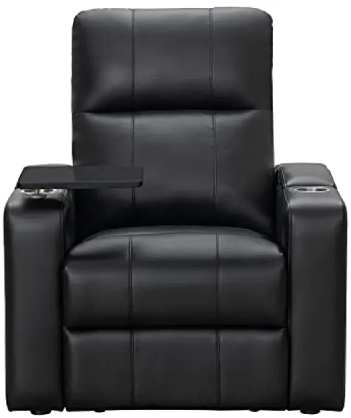 Abbyson Living Rider Power Recliner with Built-in Table, Black (Set of 3)