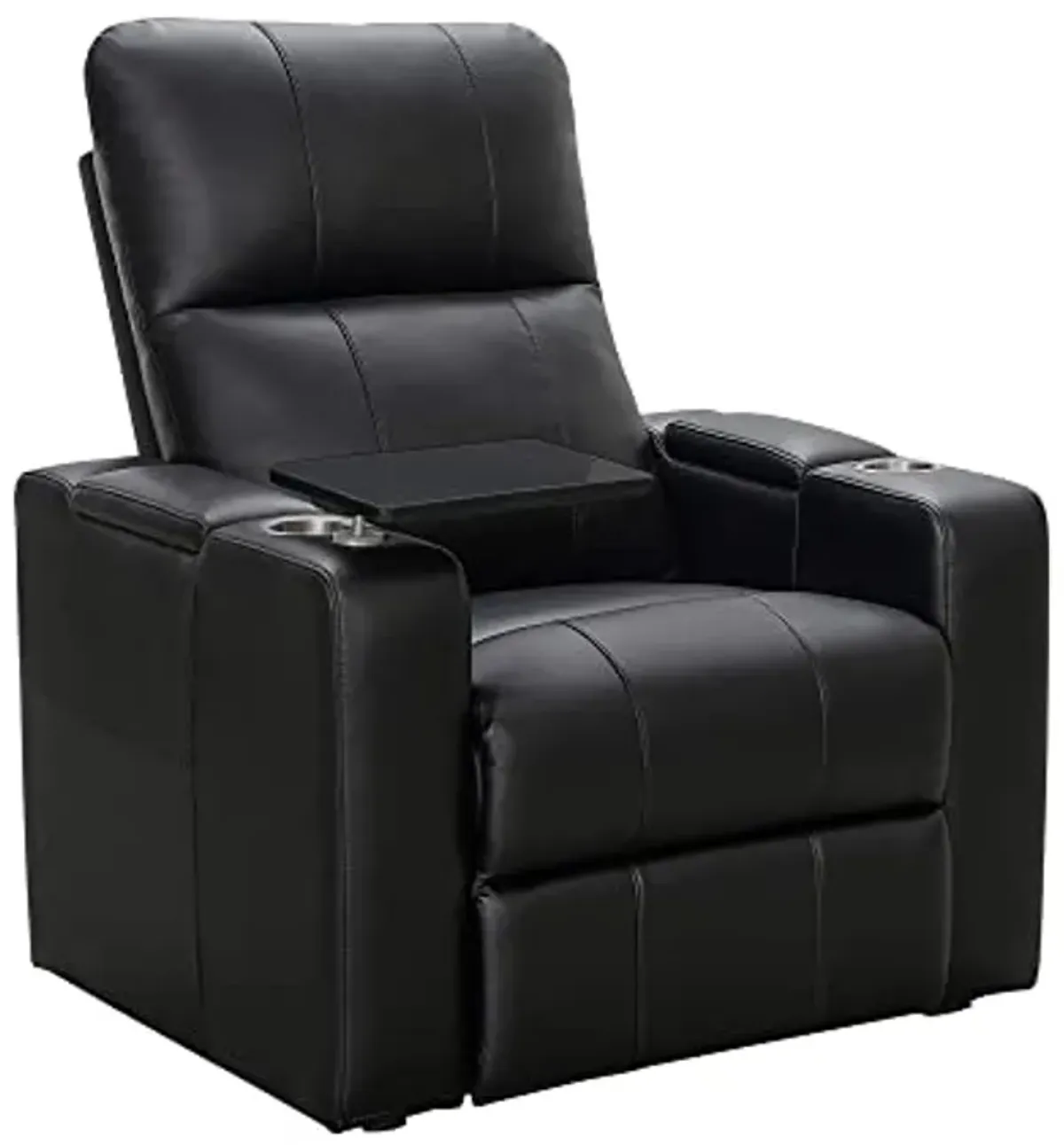 Abbyson Living Rider Power Recliner with Built-in Table, Black (Set of 3)