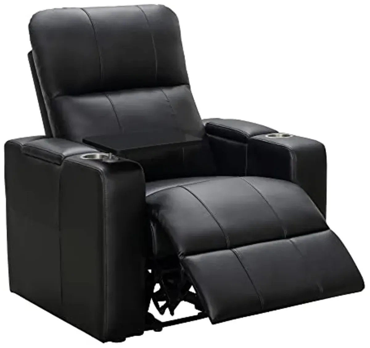 Abbyson Living Rider Power Recliner with Built-in Table, Black (Set of 3)