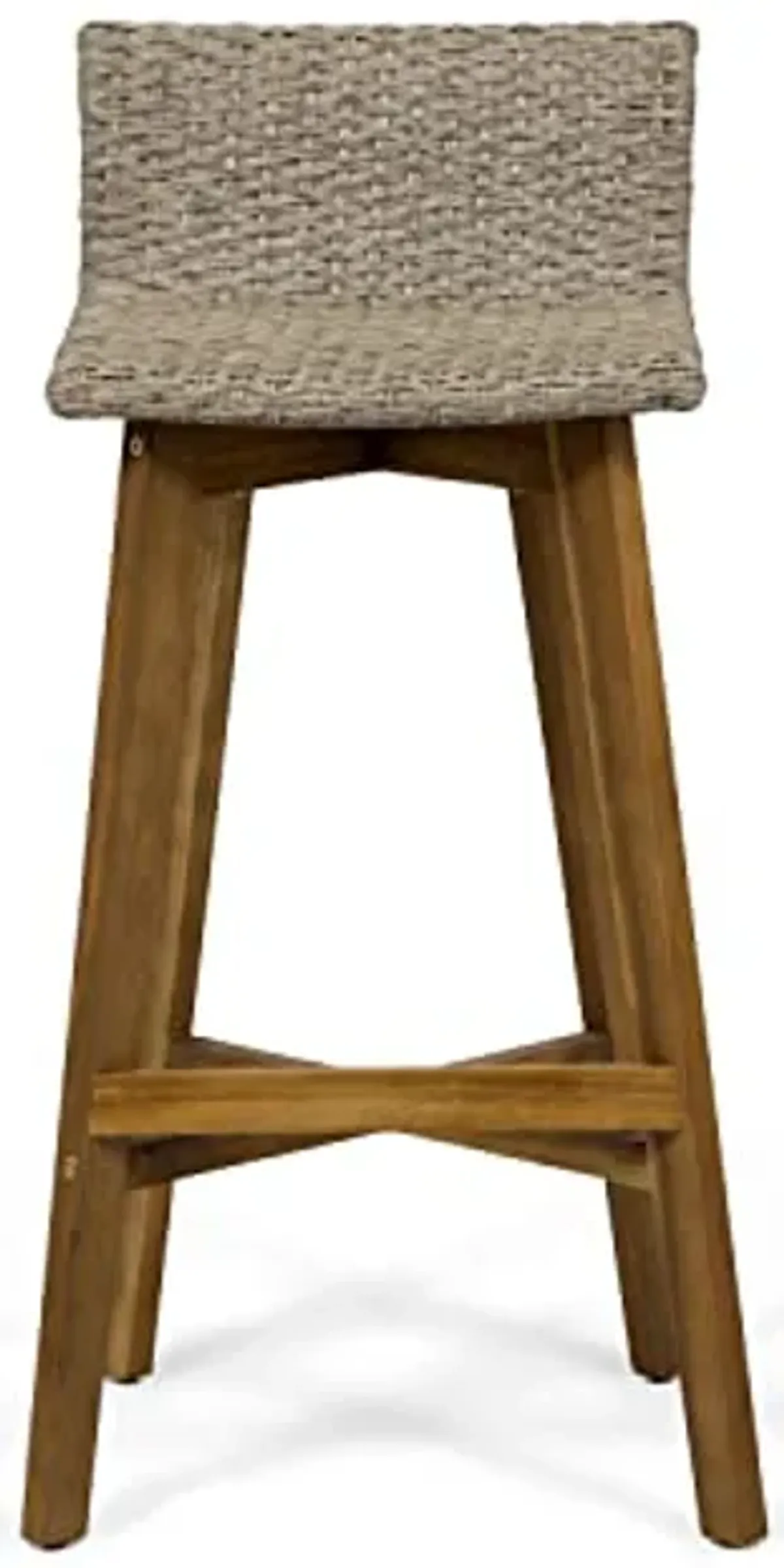 Christopher Knight Home La Brea Outdoor Acacia Wood and Wicker Barstools (Set of 4), Light Brown and Teak