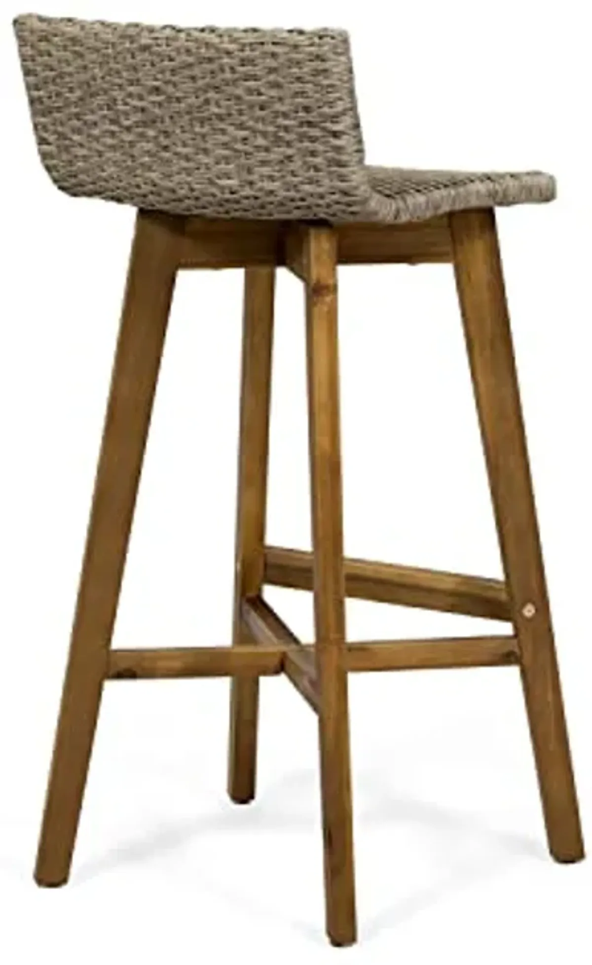 Christopher Knight Home La Brea Outdoor Acacia Wood and Wicker Barstools (Set of 4), Light Brown and Teak