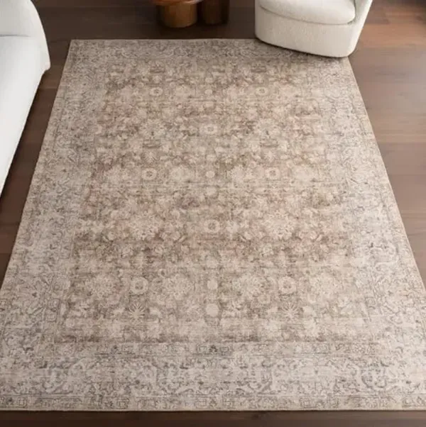 Nuloom Hillstone Collection Elinda Brown/Beige, 10' x 13', Vintage Medallion, Soft and Cozy, High Traffic, Stain Resistant, Easy Clean, Durable Area Rug for Bedroom, Living Room, Dining, Foyer