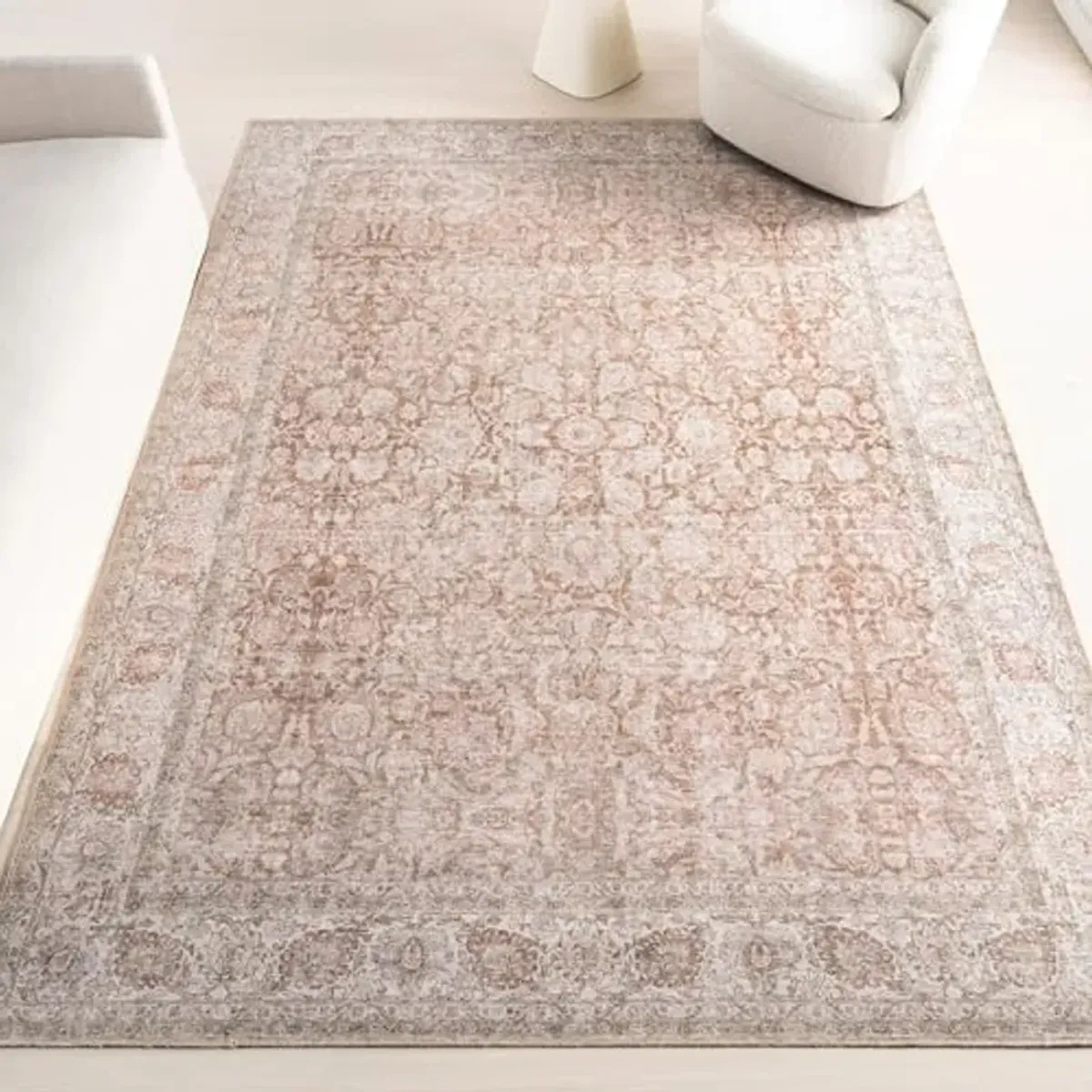 nuLOOM Hillstone Collection 8x10 Area Rug, Traditional Vintage Distressed Medallion, Thick and Soft, Durable Non-Shedding Low Pile Poly/Jute Blend, Easy to Clean, Living Room, Bedroom