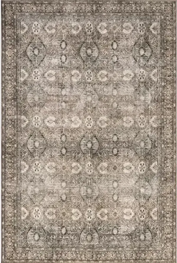 Nuloom Hillstone Collection Aether Brown/Rust, 9' x 12', Vintage Medallion, Soft and Cozy, High Traffic, Stain Resistant, Easy Clean, Durable Area Rug for Bedroom, Living Room, Dining, Foyer