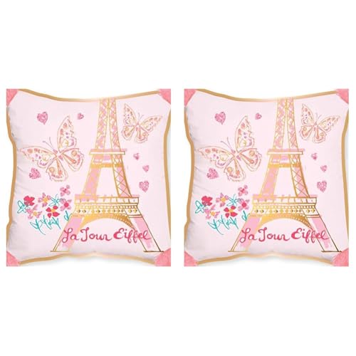 Heritage Kids Paris Decorative Pillow, Pink (Pack of 2)