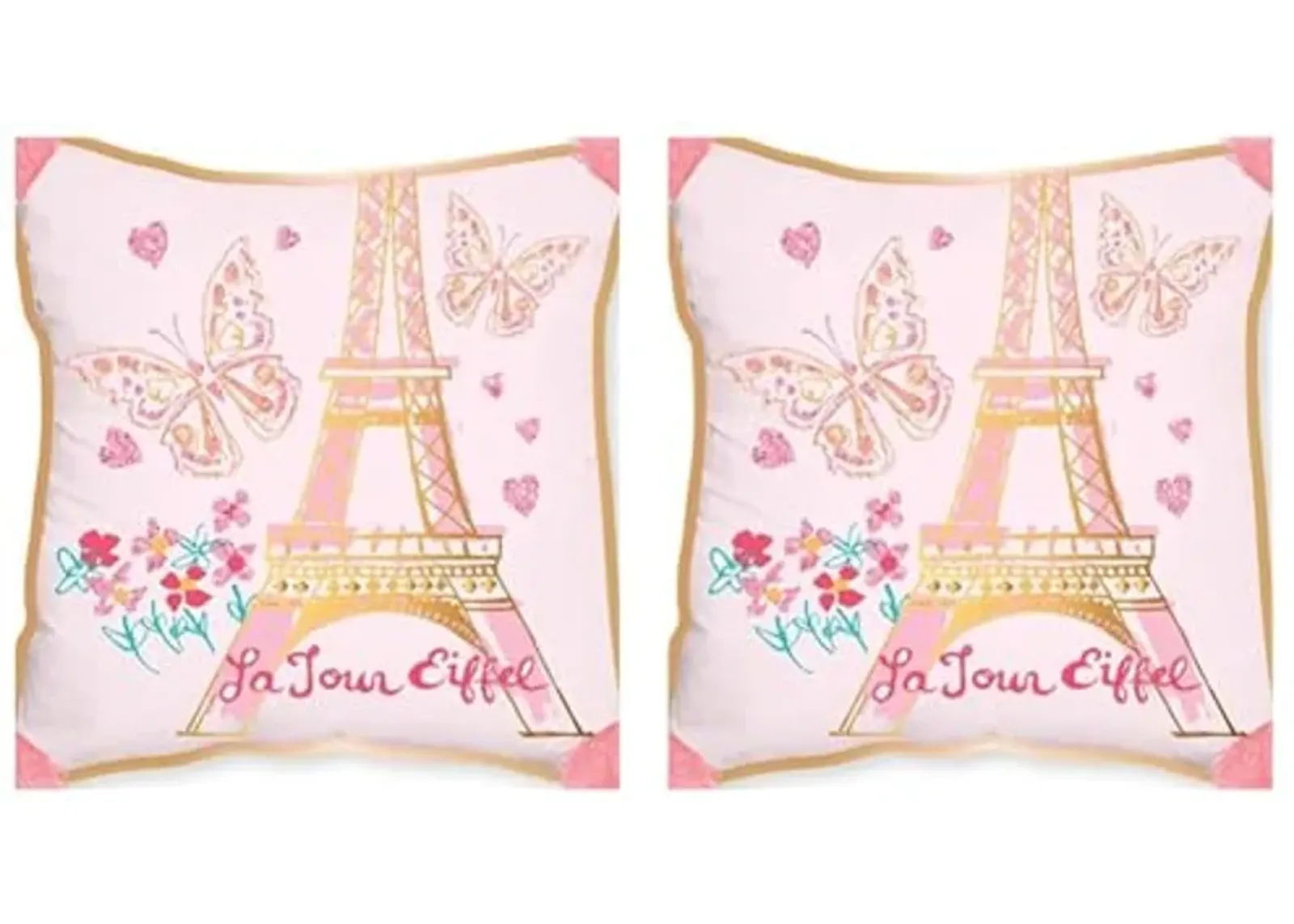 Heritage Kids Paris Decorative Pillow, Pink (Pack of 2)