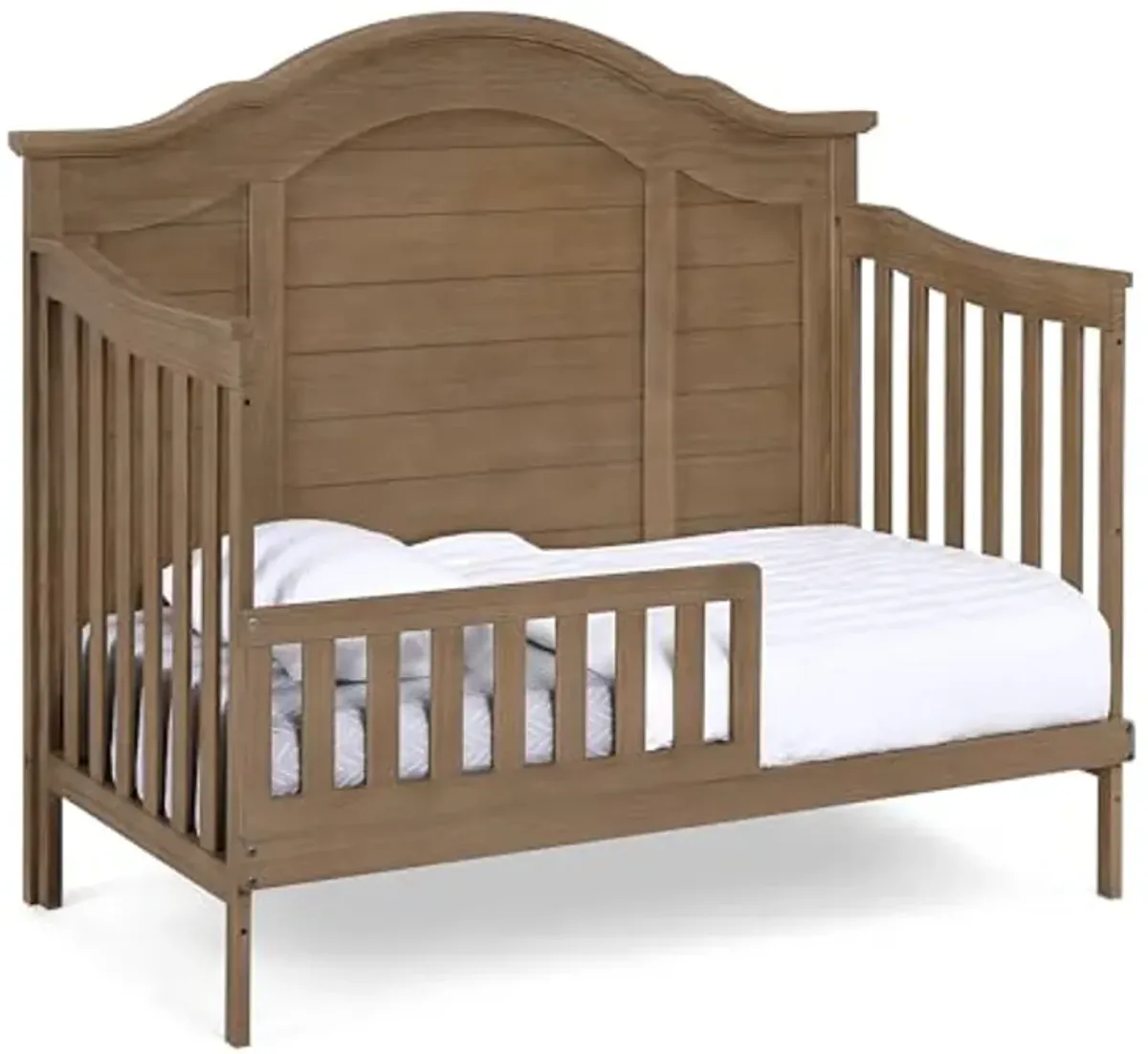 Delta Children Simmons Kids Asher 6-in-1 Convertible Crib with Toddler Rail, Aged Oak