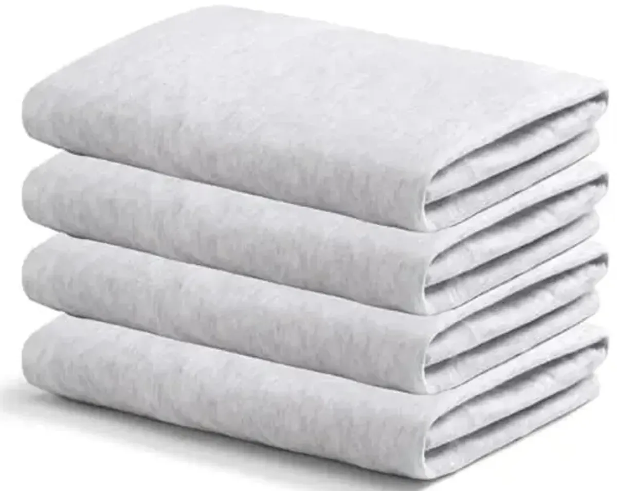 Delta Children 3-Inch Mini Crib Sheet Set, 4 Pack, Soft and Breathable 100% Jersey Knit Fitted Sheet Set, Crib Sheets for Baby Boys and Girls, Grey