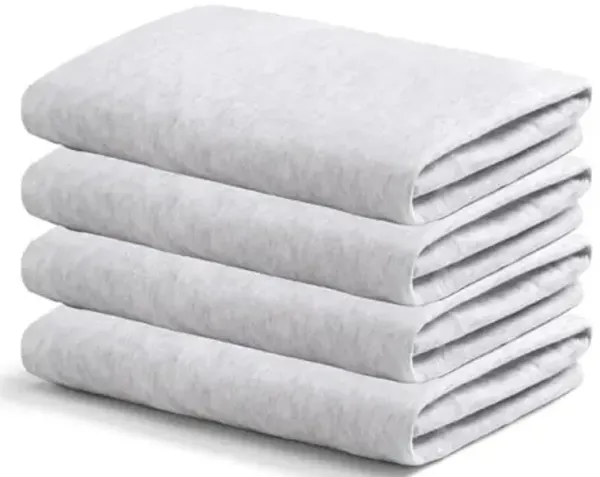 Delta Children 3-Inch Mini Crib Sheet Set, 4 Pack, Soft and Breathable 100% Jersey Knit Fitted Sheet Set, Crib Sheets for Baby Boys and Girls, Grey