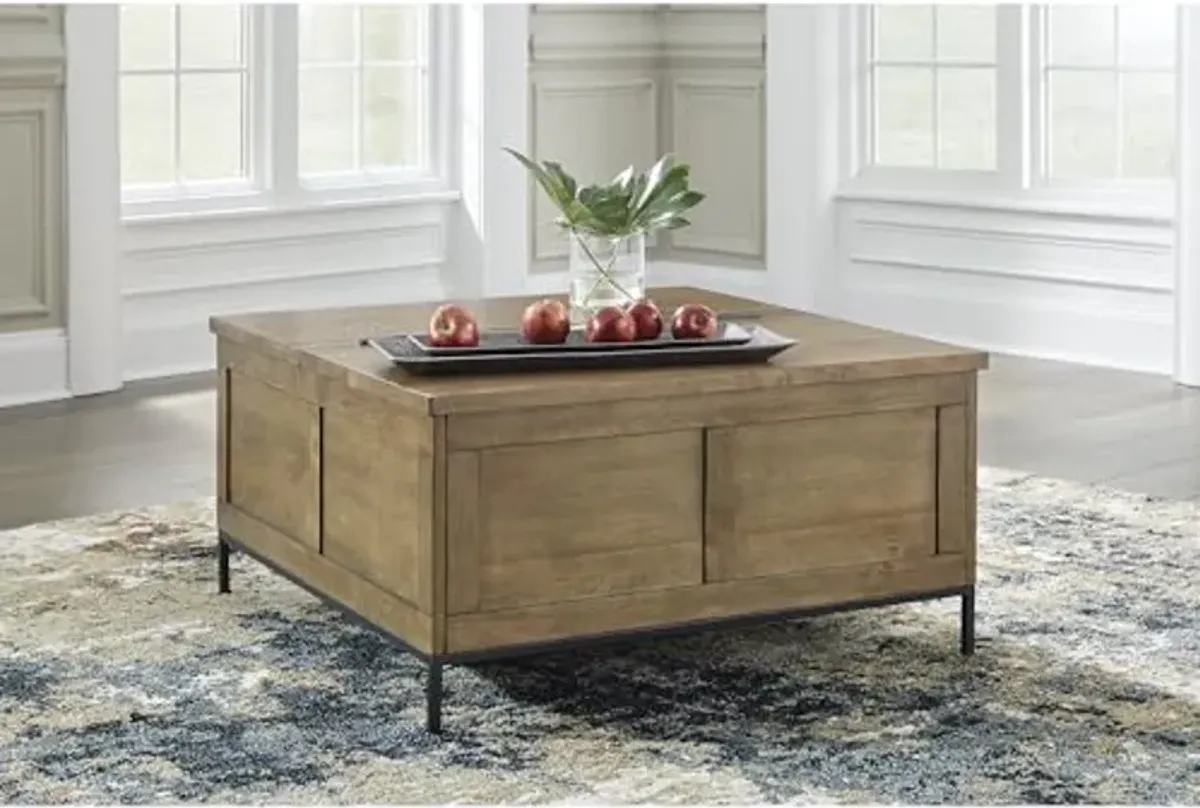 Ashley Furniture Torlanta Brown Lift-Top Coffee Table