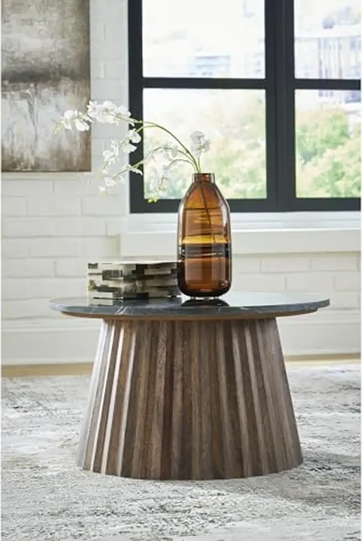 Ashley Furniture Ceilby Brown Accent Coffee Table