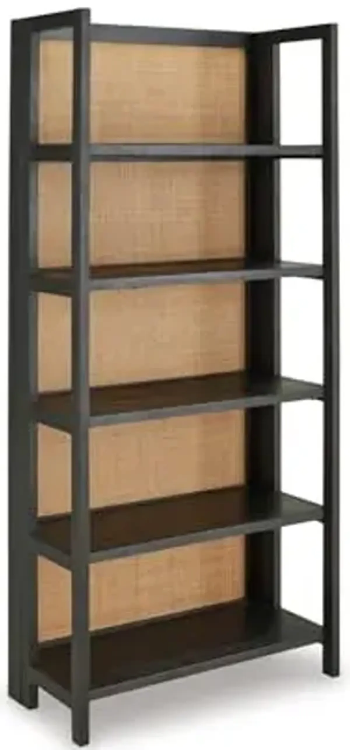Signature Design by Ashley Abyard 70" H Bookcase, Black & Light Brown