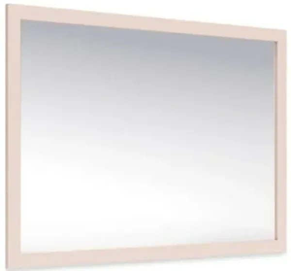 Signature Design by Ashley Wistenpine Casual Framed Bedroom Mirror for Wall and Dresser Mount, Pink