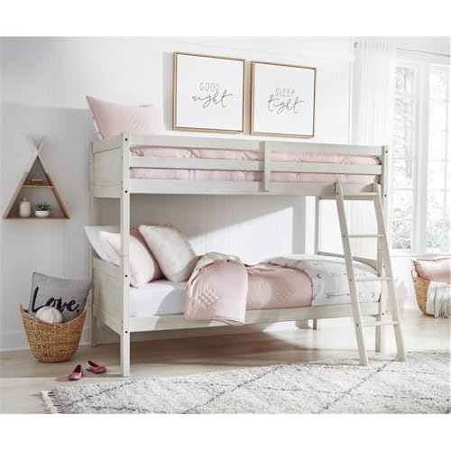 Ashley Furniture Robbinsdale White Twin/Twin Bunk Bed with Ladder