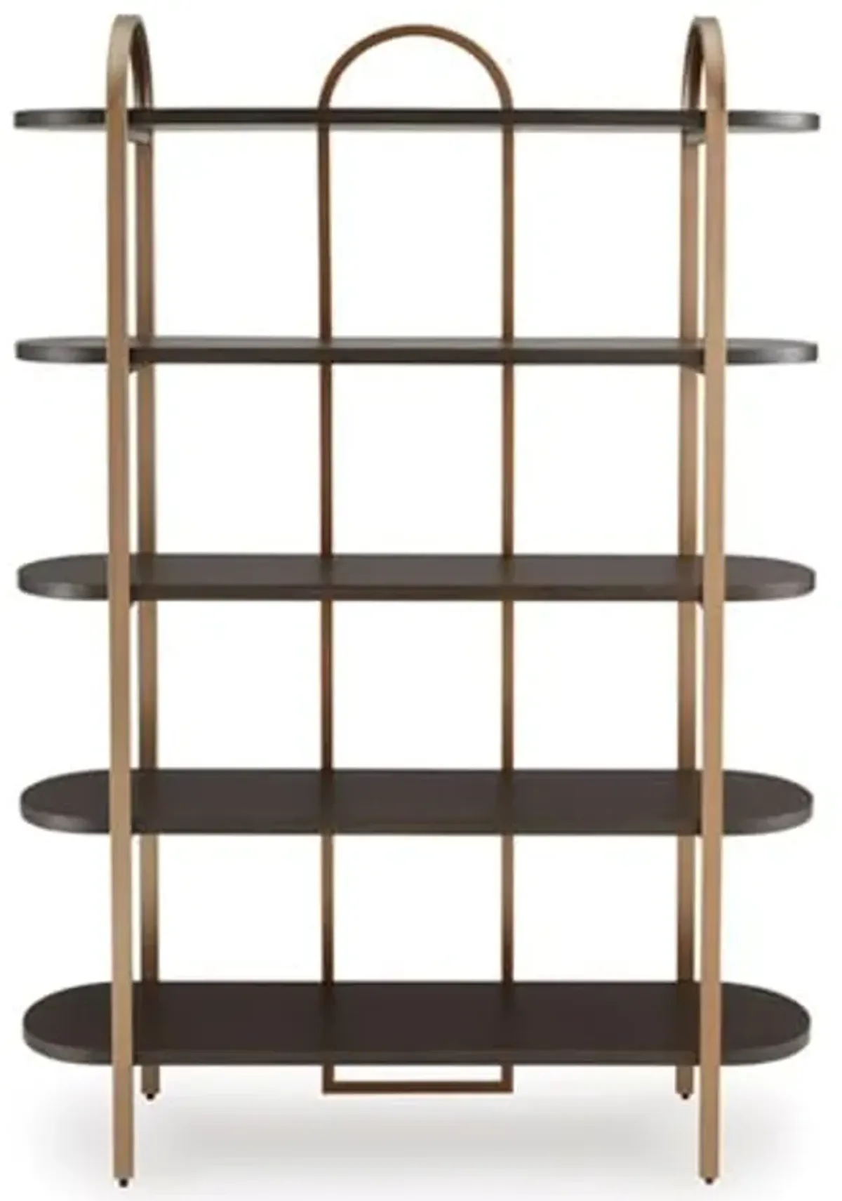 Ashley Furniture Brentmour Brown & Gold Finish Bookcase