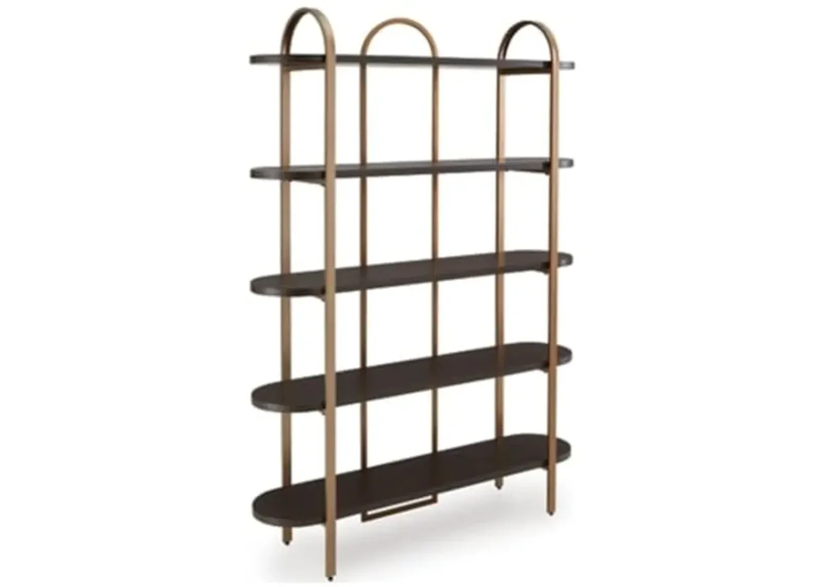 Ashley Furniture Brentmour Brown & Gold Finish Bookcase