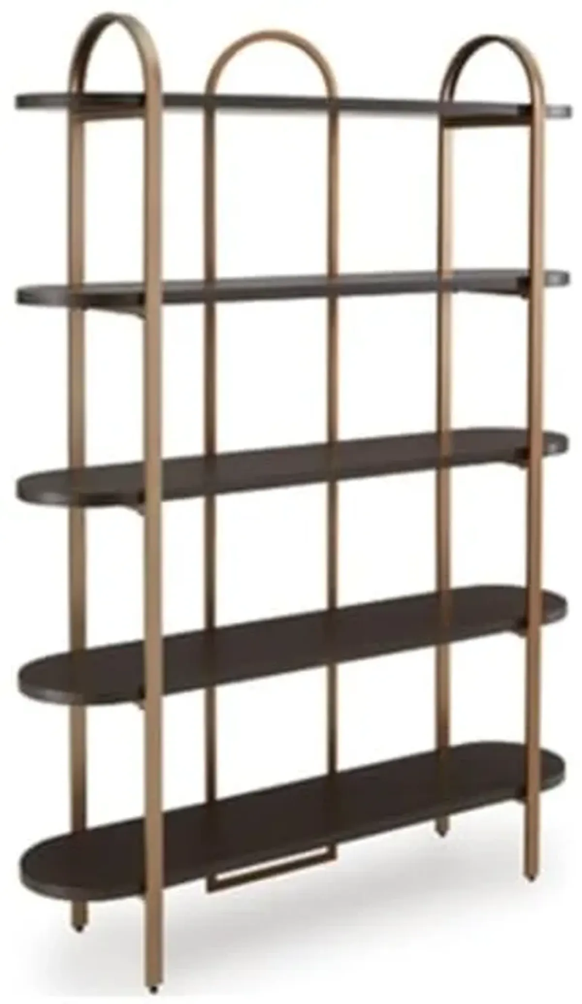 Ashley Furniture Brentmour Brown & Gold Finish Bookcase