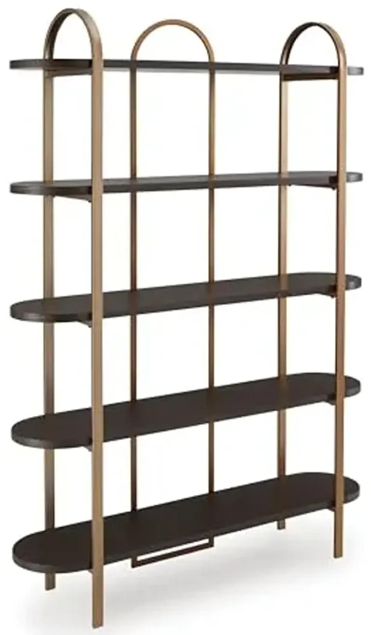 Signature Design by Ashley Brentmour 72" H Bookcase, Metallic & Dark Brown