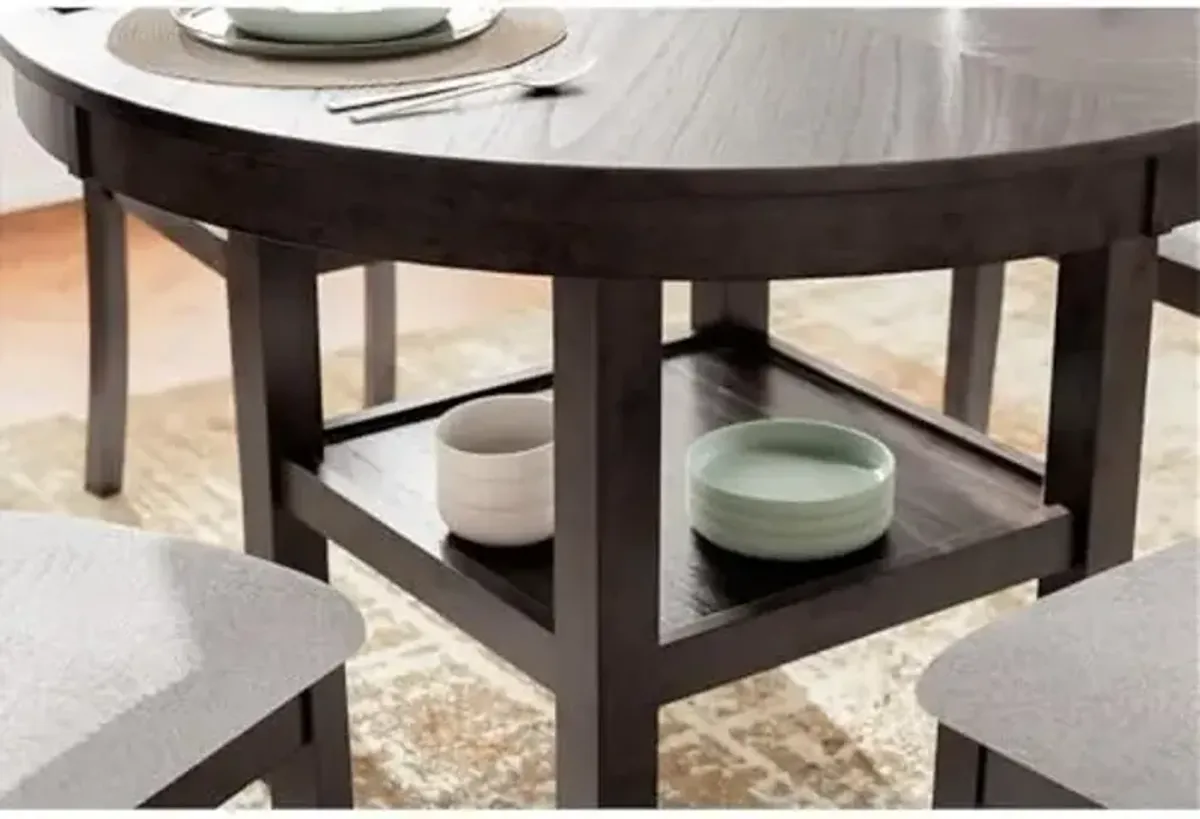 Signature Design by Ashley Langwest Brown Dining Table and 4 Chairs - Set of 5