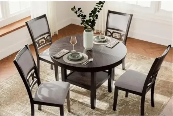 Signature Design by Ashley Langwest Brown Dining Table and 4 Chairs - Set of 5