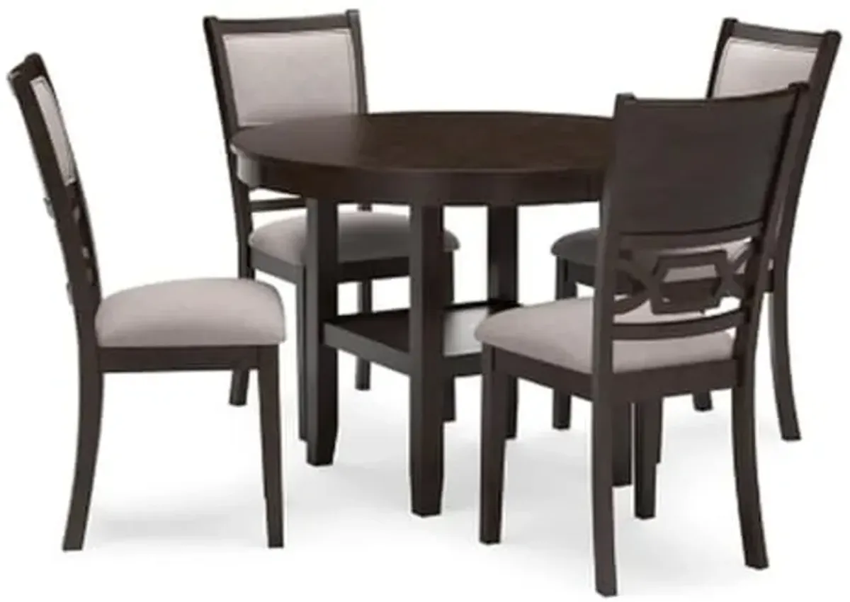 Ashley Furniture Langwest Brown Dining Table and 4 Chairs - Set of 5