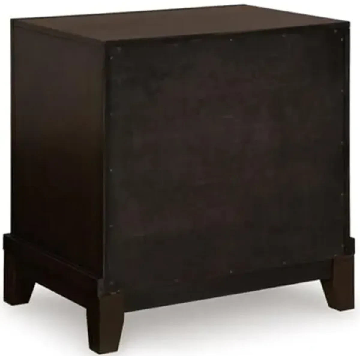 Signature Design by Ashley Neymorton Contemporary 2 Drawer Nightstand with Felt-Lined Top Drawer, Dark Brown