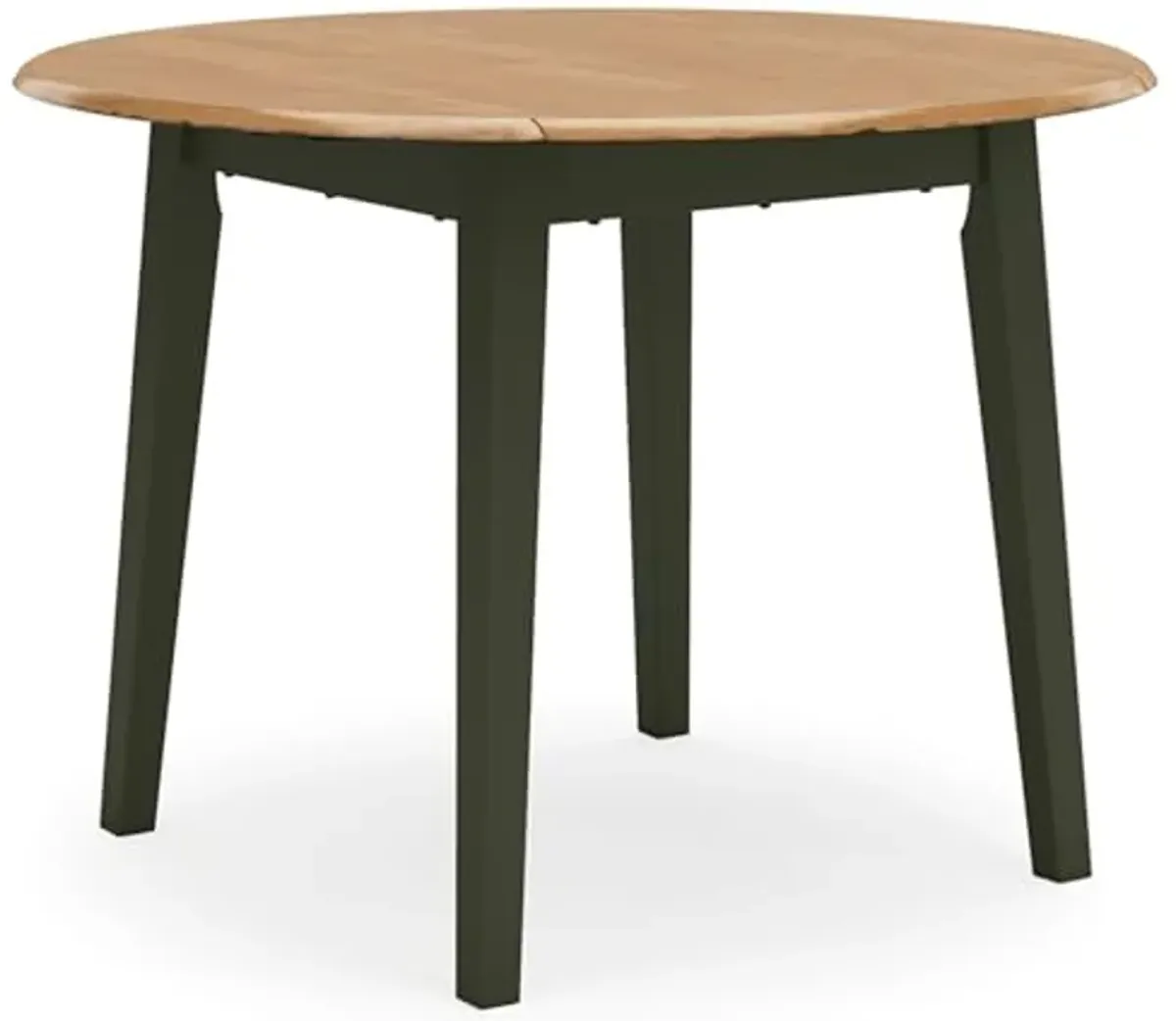 Signature Design by Ashley Gesthaven Modern Dining Drop Leaf Table with 4 Legs, Light Brown & Green