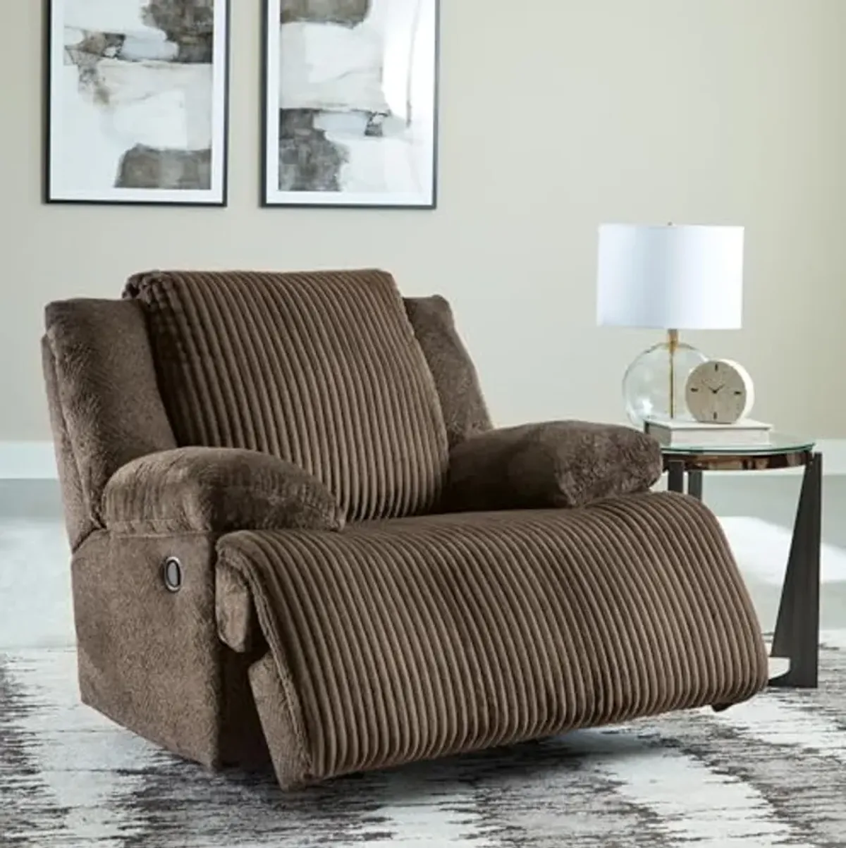 Signature Design by Ashley Top Tier Recliner, 50" W x 40" D x 41" H, Dark Brown