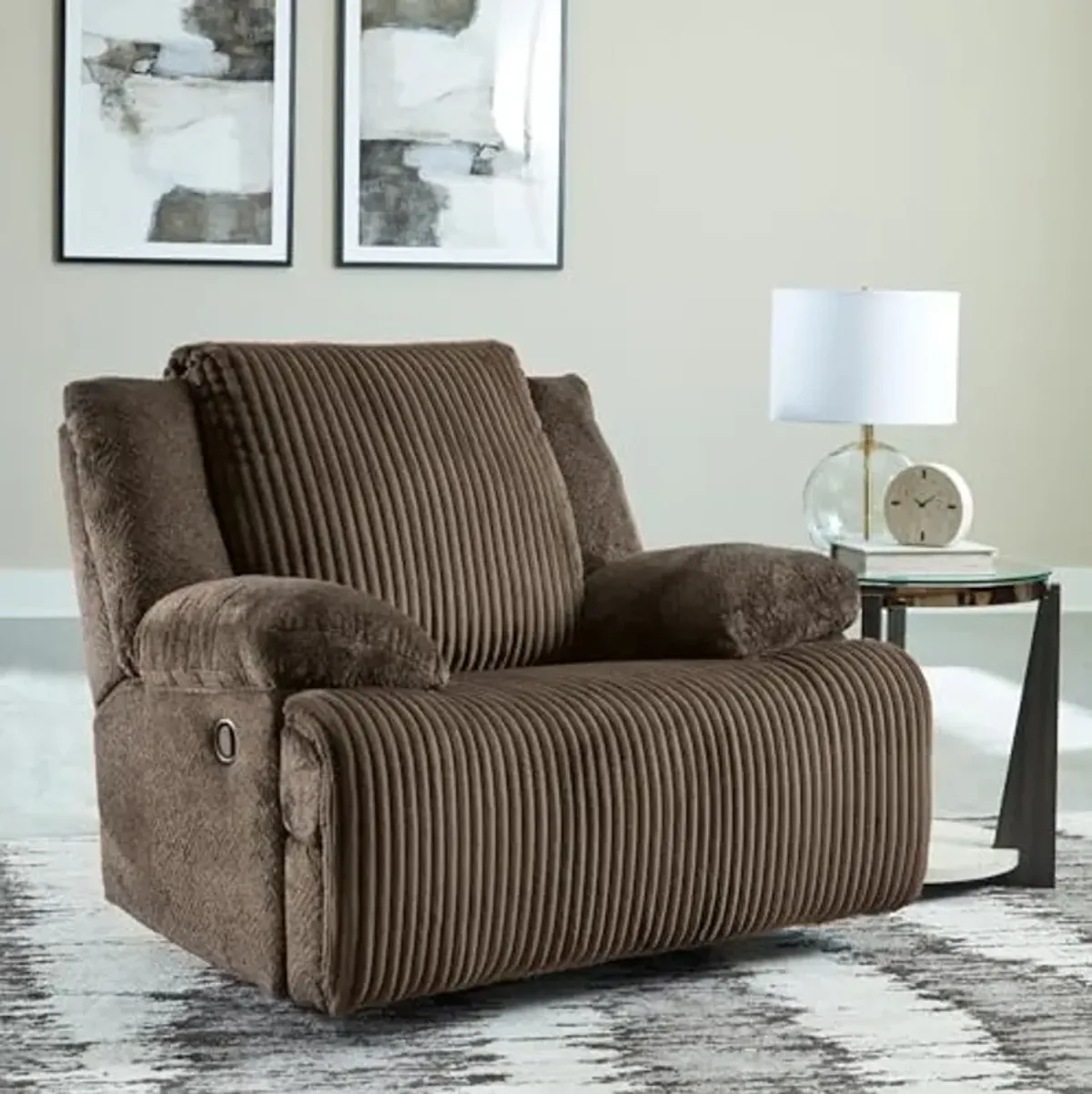 Signature Design by Ashley Top Tier Recliner, 50" W x 40" D x 41" H, Dark Brown