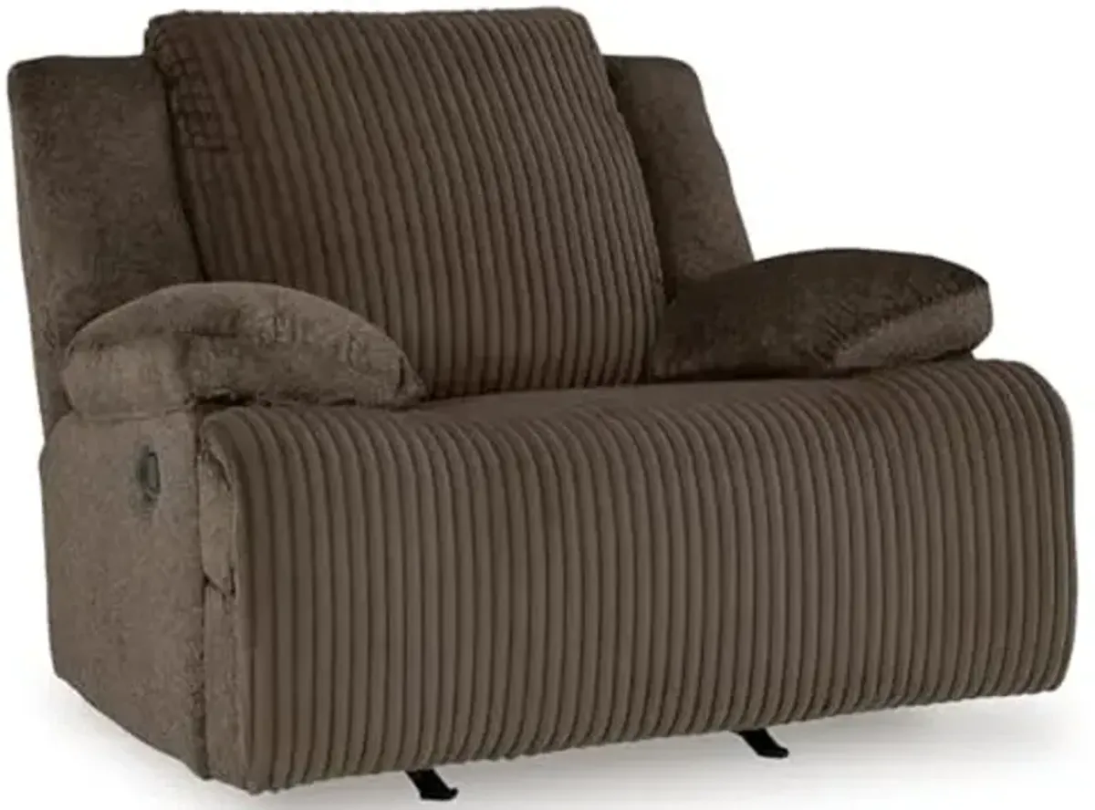 Signature Design by Ashley Top Tier Contemporary Manual Rocker Recliner, Dark Brown