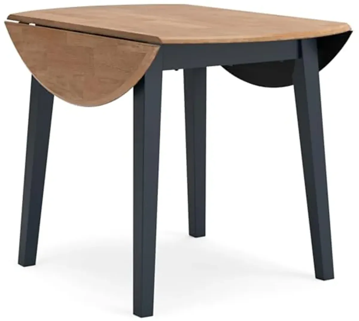 Signature Design by Ashley Gesthaven Modern Dining Drop Leaf Table with 4 Legs, Light Brown & Blue