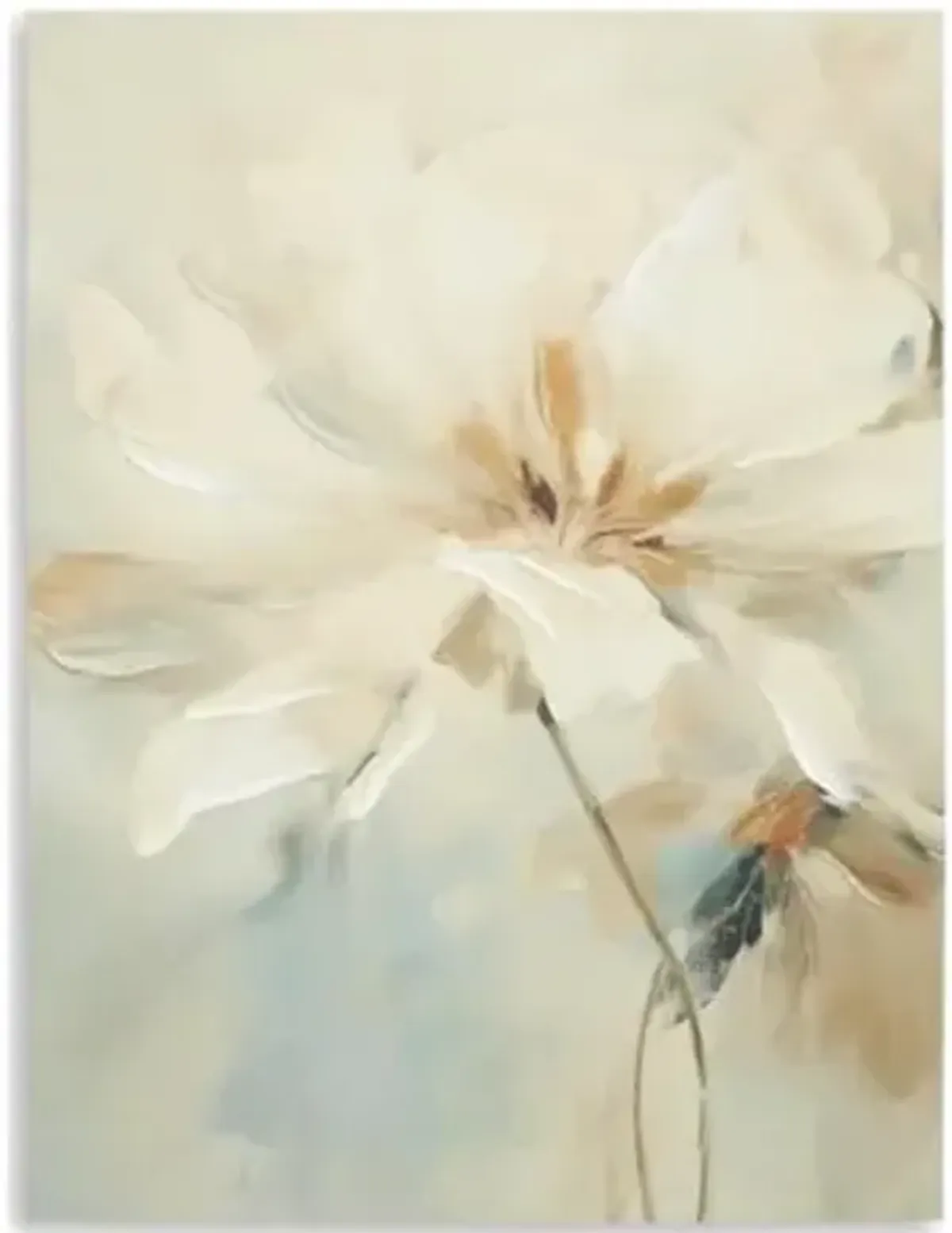 Signature Design by Ashley Camworth Art Deco Gallery Wrapped Canvas Wall Art 36 x 48 Inches, Light Blue & Light Brown