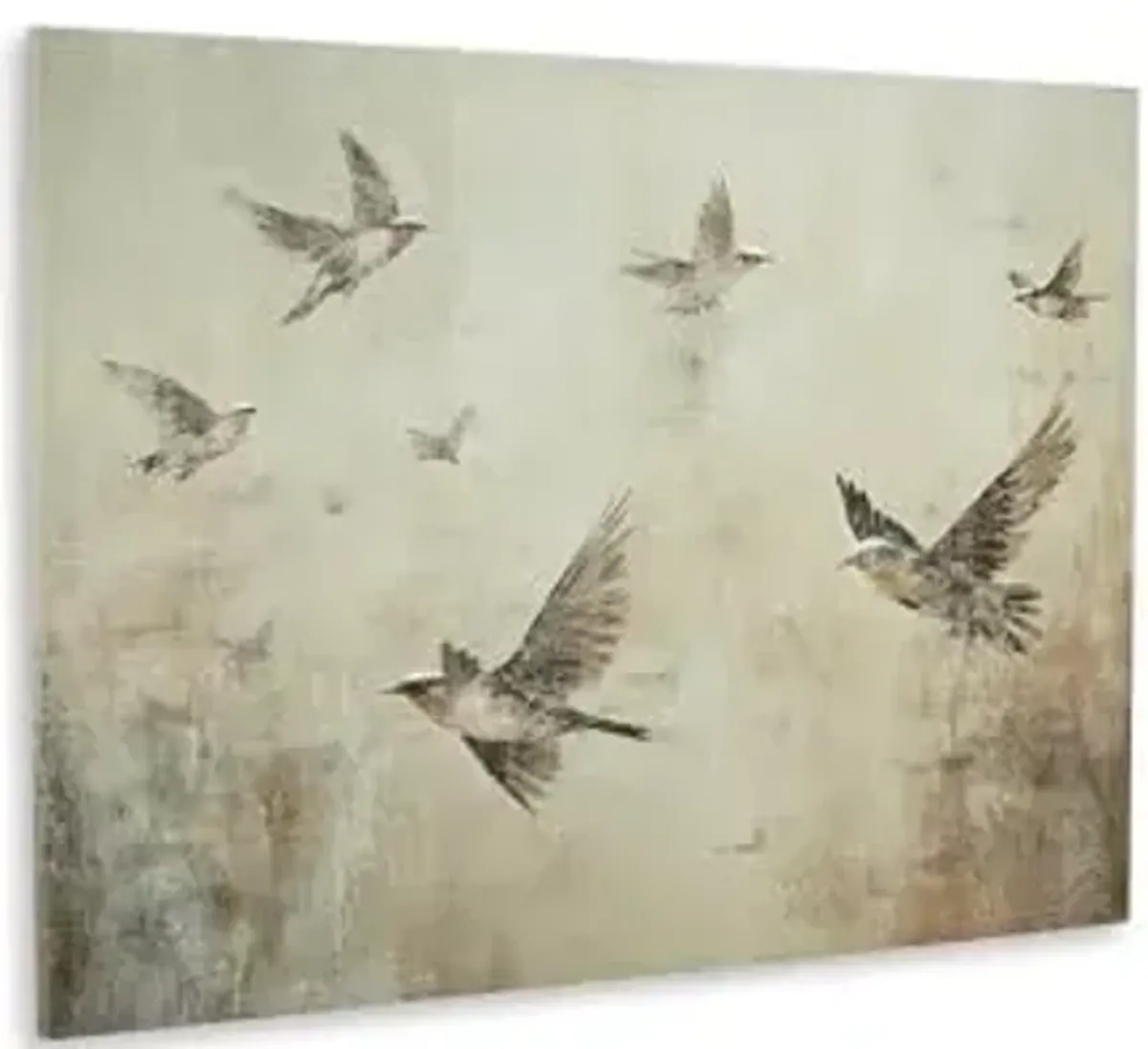 Signature Design by Ashley Collmund Art Deco Gallery Wrapped Canvas Wall Art 48 x 36 Inches, Gray & Light Brown