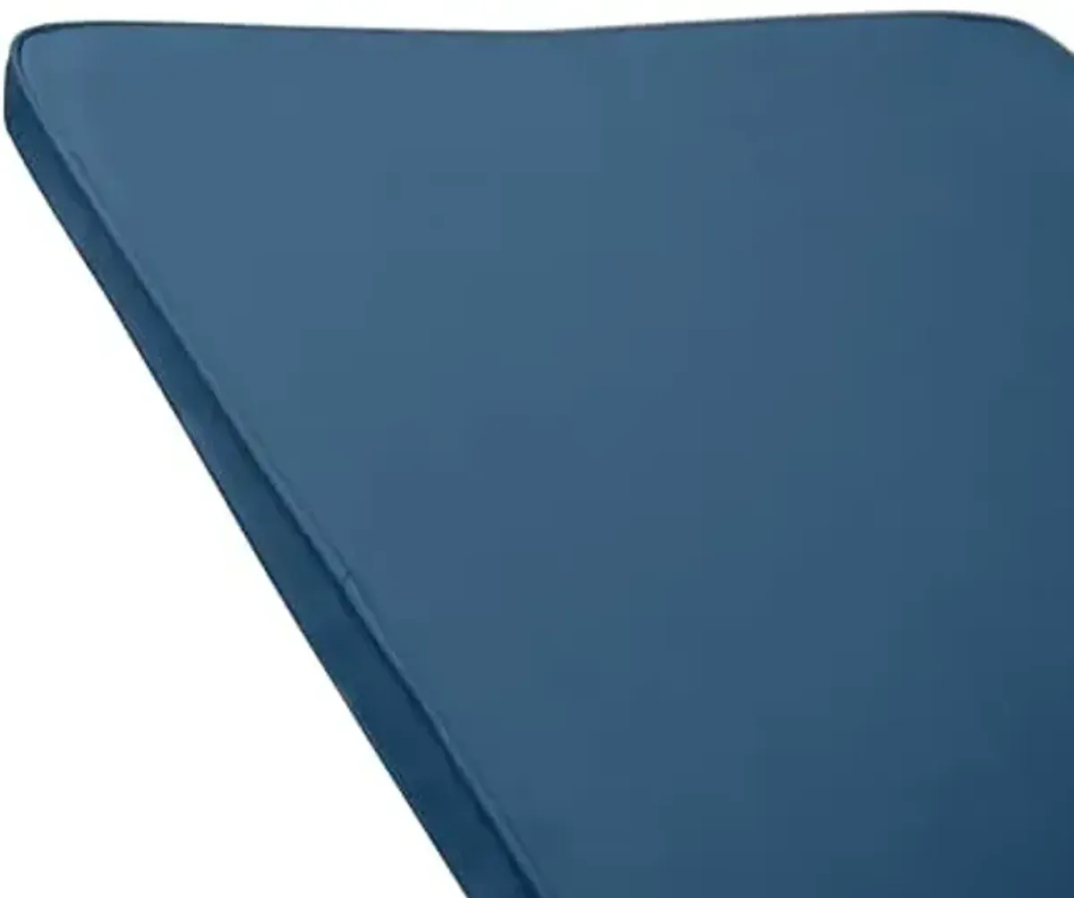 Christopher Knight Home Nadine Outdoor Water Resistant Fabric Chaise Lounge Cushions (Set of 2), 78.75" L x 23.75" W x 1.50" H, Blue
