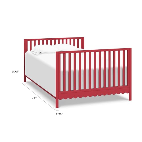 daVinci Hidden Hardware Twin/Full-Size Bed Conversion Kit (M5789) in Tomato Red