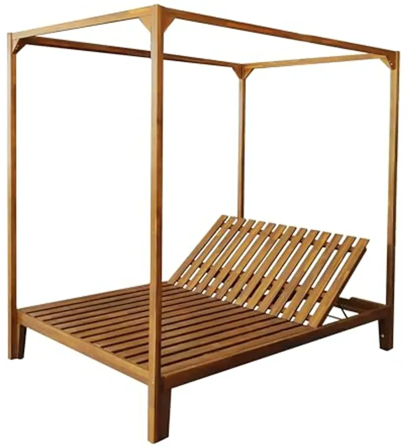 Christopher Knight Home Muntz Outdoor Acacia Wood Daybed Chaise Lounge Frame Only, 78.75 "W x 51.25 "D x 78.75 "H, Teak