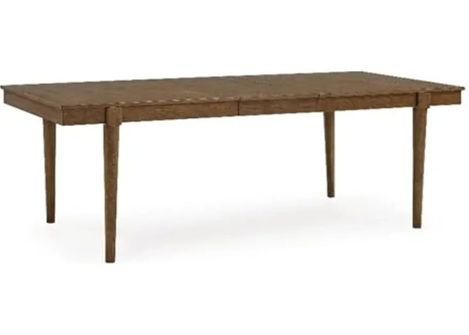 Signature Design by Ashley Lyncott Mid-Century Dining Extension Table with Removable Center Leaf, Dark Brown