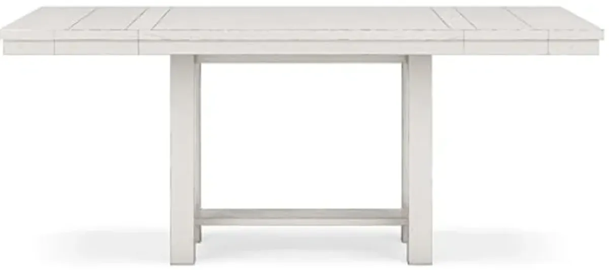 Signature Design by Ashley Robbinsdale Counter Height Dining Extension Table, 42" W x 86" D x 36" H, White