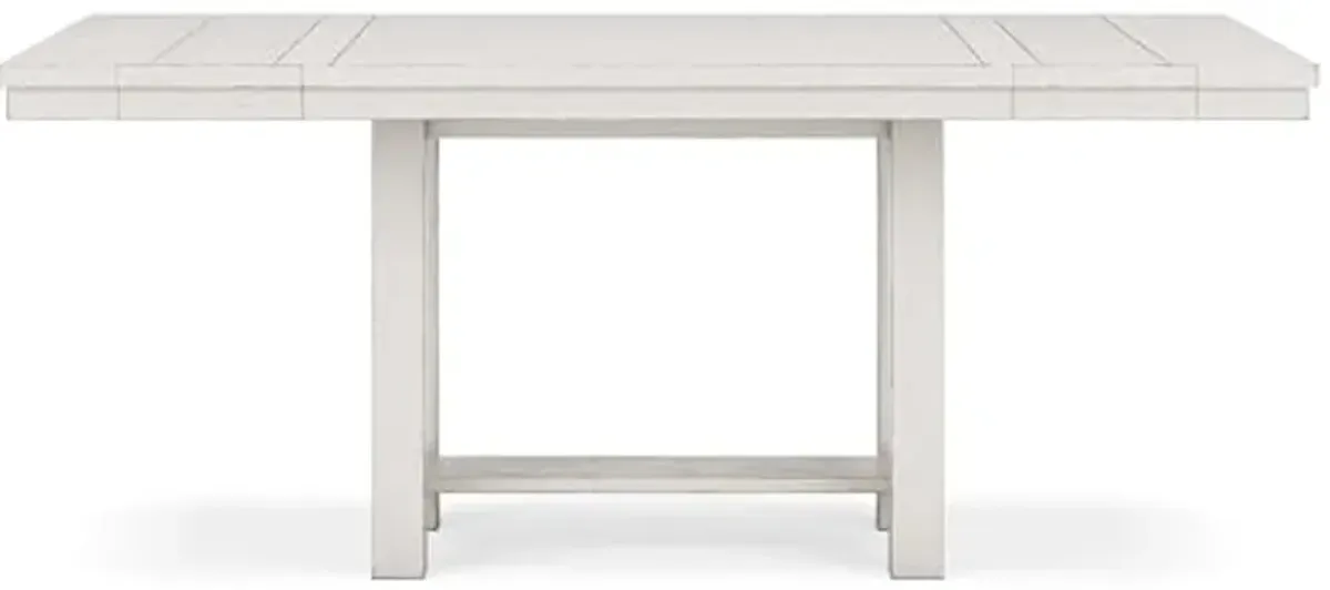 Signature Design by Ashley Robbinsdale Counter Height Dining Extension Table, 42" W x 86" D x 36" H, White