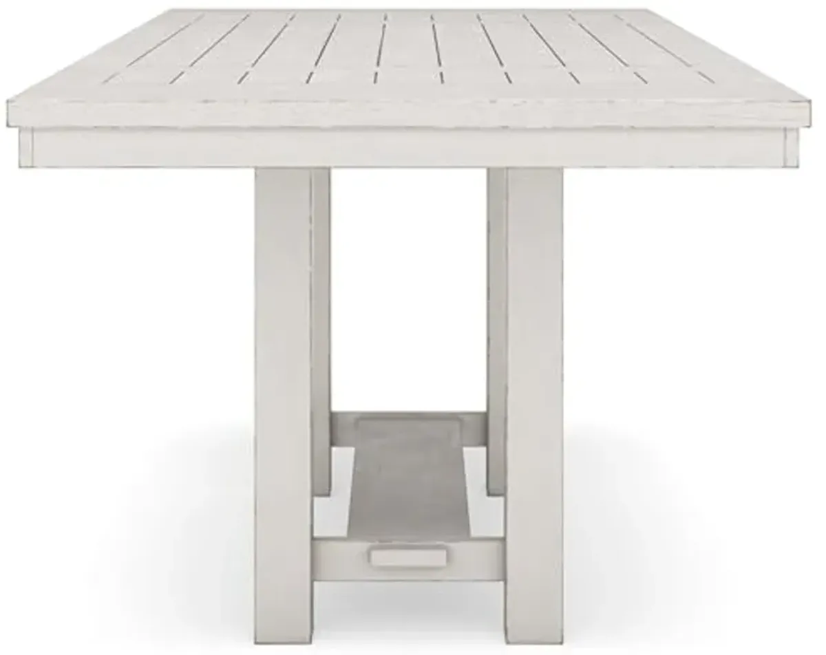 Signature Design by Ashley Robbinsdale Counter Height Dining Extension Table, 42" W x 86" D x 36" H, White