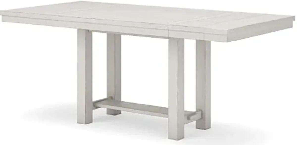 Signature Design by Ashley Robbinsdale Counter Height Dining Extension Table, 42" W x 86" D x 36" H, White